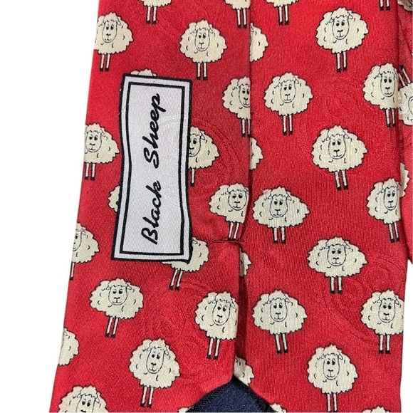 Vintage Traditional Craft Silk Black Sheep Tie - Picture 7 of 10